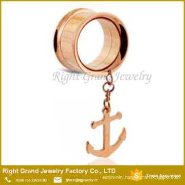 Stainless Steel Internally Threaded Dangle Anchor Double Flared Ear Tunnel